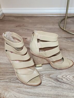 Elaine Turner Womens High Heel Platform Wedge Wedges Open Toe Ankle Zip Shoes